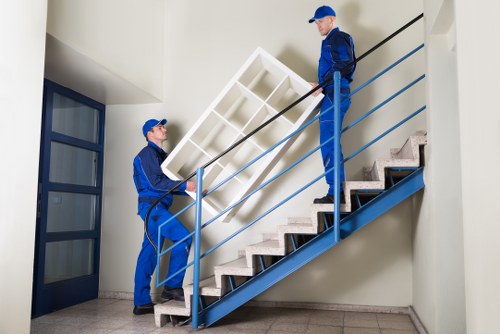 Professional handling of office equipment during a Belgravia relocation