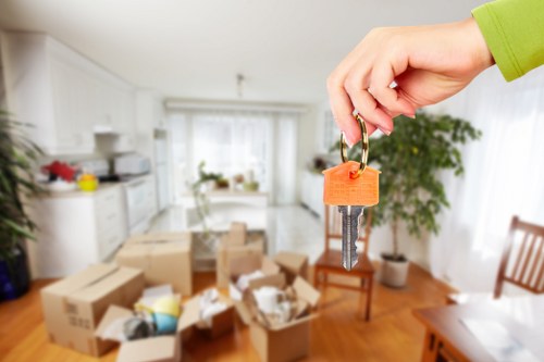 Removal team preparing a Belgravia home move