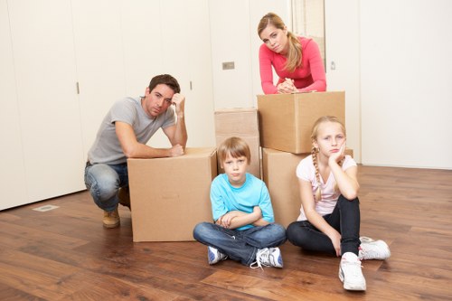 Careful unloading for a house removal in Belgravia