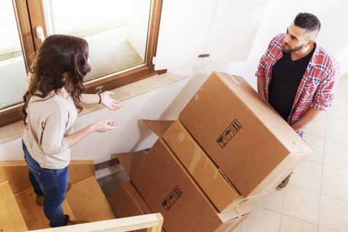 Organised packing materials and room-by-room moving preparation