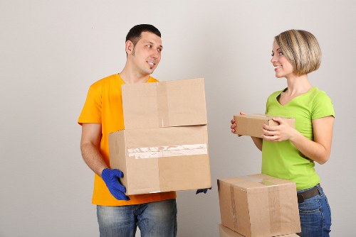 Belgravia van loading with household items
